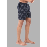 Navy Cotton Mens Boxer- ( Pack of 2 ) - None