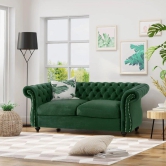 Regal Premium Flared Arm Loveseat-Green