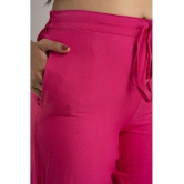 Doriya - Pink Cotton Blend Straight Womens Palazzos ( Pack of 1 ) - None