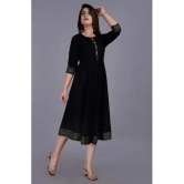 SIPET - Black Rayon Womens Flared Kurti ( Pack of 1 ) - None