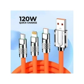 Tecsox Orange 5 A Multi Pin Cable 1 Meter - Orange