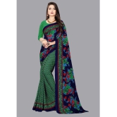 Anand Sarees - Green Georgette Saree With Blouse Piece ( Pack of 1 ) - Green