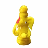 THE ALLCHEMY Small Size Glass Ganesha, Gifting Ganesha Statue (Yellow)