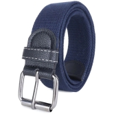 Zacharias - Blue Canvas Mens Casual Belt ( Pack of 1 ) - None