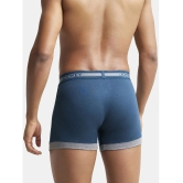 Jockey 1017 Men Super Combed Cotton Rib Solid Boxer Brief-Reflecting Pond & Mid Grey Mel (Pack of 2) - None