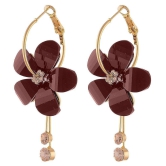 YOUBELLA Brown Danglers Earrings ( Pack of 1 ) - Brown