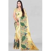 LEELAVATI - Gold Crepe Saree With Blouse Piece ( Pack of 1 ) - Gold