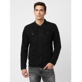 UrbanMark Men Regular Fit Denim Jacket-Black - None