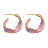 Lavender Dream Hoops Earring - Buy Any 5 for Rs. 500