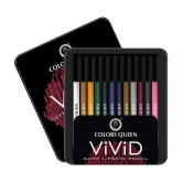 Colors Queen Vivid Matte Packof12 Lip Liner Pencil Multi 12