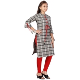 Aarika Gray Cotton Girls Kurti ( Pack of 1 ) - None