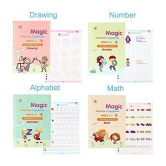 Sank Magic Practice Copybook (4 Books +10 Refills + 1Grip +1 Pen) - magic book, magic practice book, sank magic practice book, magic practice copybook, sank magic practice copybook, magic bo