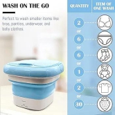 Mini Portable Washing Machine - Folding Washing Machine - Bucket Washer for Clothes Laundry- Collapsible Washing Machine - Underwear Washing Machine for Camping, RV, Travel, Small Spaces