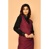 Serena handloom rounded V-neck women's cotton jacket