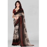 LEELAVATI - Brown Georgette Saree With Blouse Piece ( Pack of 1 ) - Brown