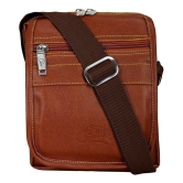 Leather World - Brown Solid Messenger Bag - Brown