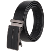 Zacharias - Black Leather Men's Casual Belt ( Pack of 1 ) - None