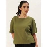 Bene Kleed Green Cotton Loose Fit Womens T-Shirt ( Pack of 1 ) - None