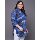 Tissu Cotton Printed Straight Womens Kurti - Blue ( Pack of 1 ) - None