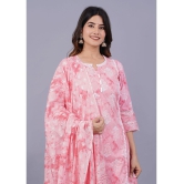 Doriya - Pink Straight Cotton Blend Women's Stitched Salwar Suit ( Pack of 1 ) - None