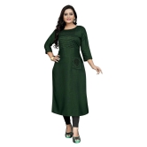 Lerkiza - Green Rayon Womens Straight Kurti ( Pack of 1 ) - XXL