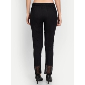 Women Black Solid Stretchable Trouser