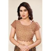 Anand Sarees Georgette Printed Saree With Blouse Piece - Beige ( Pack of 1 ) - Beige