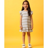 GREY WHITE STRIPED RUFFLE DRESS-GREY-10-12 YEARS / 1N / GREY