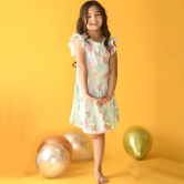 SUMMER ICECREAM SHORT SLEEVES DRESS - AQUA-10-12 YEARS / 1N / Aqua