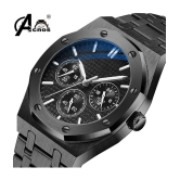 acnos Black Stainless Steel Analog Men's Watch