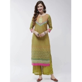 Pannkh - Multicolor Viscose Womens Straight Kurti ( Pack of 1 ) - None