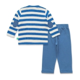 Juscubs Blue Cotton Baby Boy Top & Trouser ( Pack of 2 ) - None