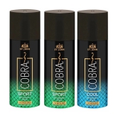 ST.JOHN Cobra Live,Cool & Sport Deodorant Spray for Men 150ml Each (450ml) Pack of 3