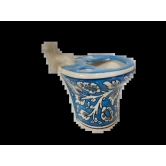 KHURJA POTTERY Bathroom set Mughal painting Sky Blue New SO4