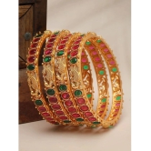 Sukkhi Red Bangle Set ( Pack of 4 ) - None