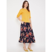 Women Yellow & Navy Blue Top with Skirt