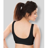 Dermawear - Black Poly Cotton Lightly Padded Women's Sports Bra ( Pack of 1 ) - 40B