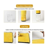 Auto Hub Yellow 600 GSM Microfiber Cloth For Automobile ( Pack of 5 )