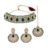 Sukkhi Green Alloy Necklace Set ( Pack of 1 ) - Green