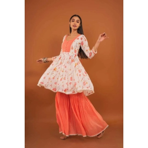 Peach Sharara Set-M