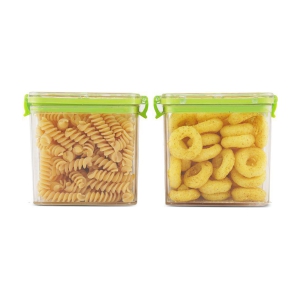 PearlPet - Green Polyproplene Food Container ( Pack of 2 ) - Green