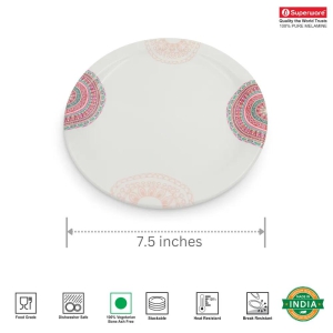 SUPERWARE, MELAMINE - FESTIVE | 6 Nos.-7.5 inches | Small Plate