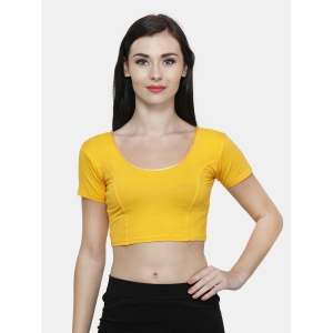 vami-yellow-readymade-without-pad-cotton-blend-womens-blouse-pack-of-1-none