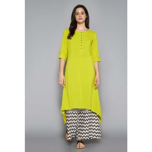 pistaa-lime-green-viscose-womens-asymmetrical-kurti-pack-of-1-none