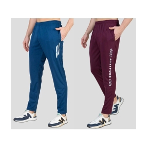 Zeffit - Multicolor Lycra Mens Trackpants ( Pack of 2 ) - None