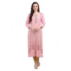 saakaa-pink-rayon-womens-straight-kurti-pack-of-1-m