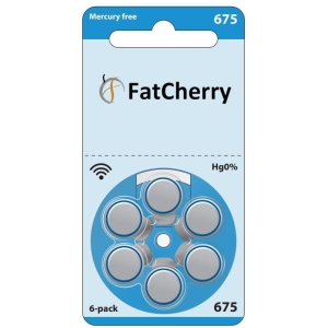 FatCherry Hearing Aid Battery (by Power One Germany) Size 675, Pack of 24 Batteries