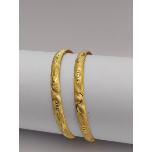 Anti Tarnish Matt Finish Gold Plated Bangles-2.4