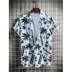 Lycra Printed Men's Shirt-XXL