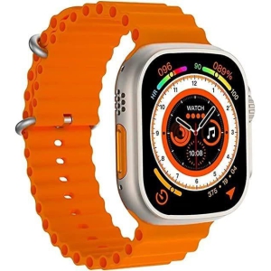 Melbon  T800 Ultra Biggest Display Smart Watch with Bt Calling Wireless Charge Fitness | Health Tracking, Sports Tracking, Camera & Music Control Smartwatch (Orange)